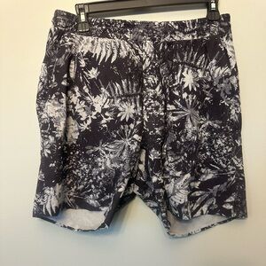 Lululemon Men’s Canopy Ice Grey Black Swim Shorts Size M